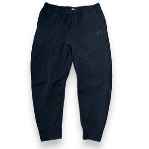 Nike Tech Fleece Pants Joggers Sweatpants Triple Black  Cuffed Men 2XL Drill Pop